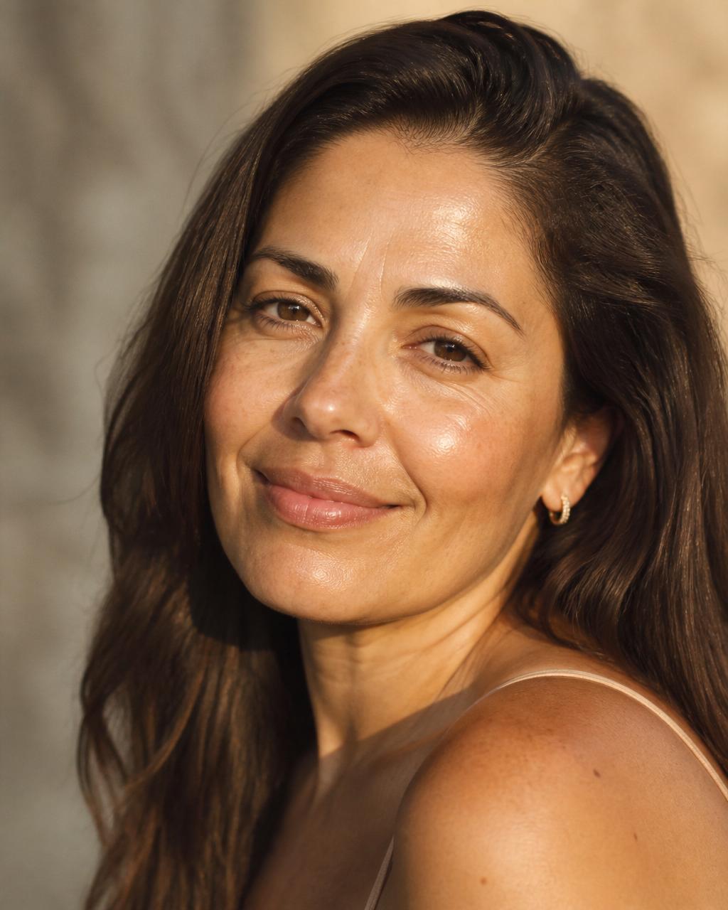 Rostro radiante que refleja salud, longevidad y bienestar real