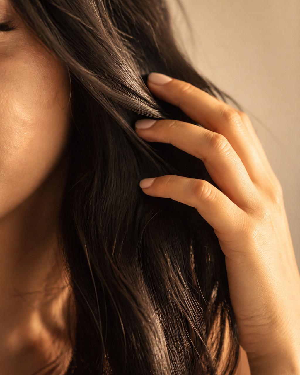 Cabello sano y brillante, detalle de bienestar capilar